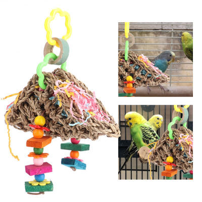 

Greensen Pets Colours Hangs Playing Chewing Biting Toy for Bird Parrot Simply Installation