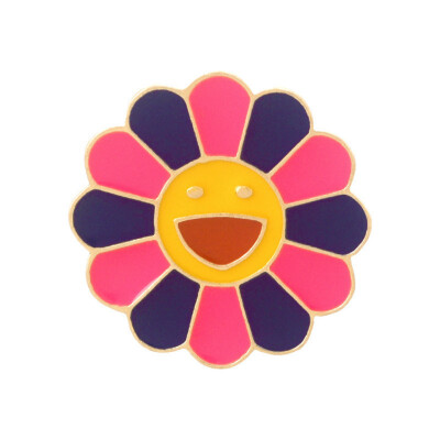 

Attractive fashion Seven Color Sunflower Brooch Metal Face Lapel Pins Cartoon Badge Jewelry For Child-in Brooches