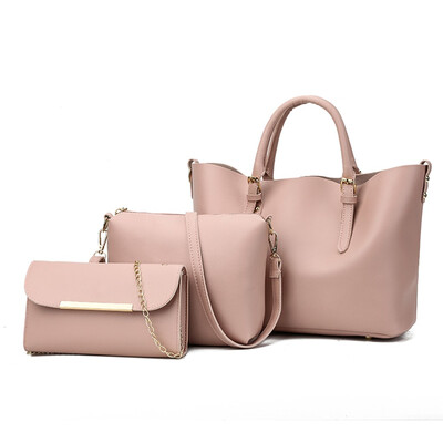 

Tailored 3Pcs Women Ladies Solid Leisure Fashion Messenger Tote Crossbody Handbag Bags