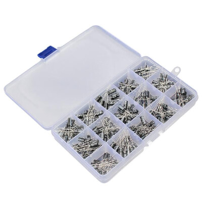 

200Pcs 15 Value 01-220uF Metal Electrolytic Capacitor Storage Assortment Box Case Kit