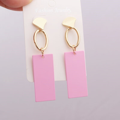 

EK746 New Styles Gold Color Geometric Sequin Pendant Drop Earrings for Women Long Exaggerated Earring Brincos Pendientes Gift