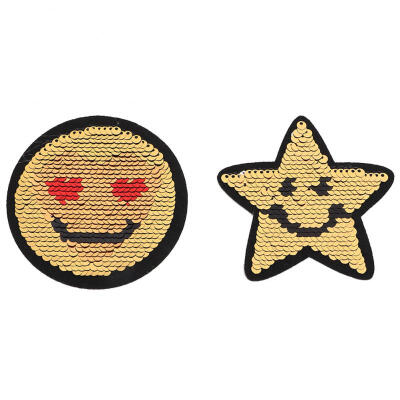 

Greensen Smile Face Embroidered Patch DIY Decoration Cloth Iron Sew Sticker Applique Craft Accessories