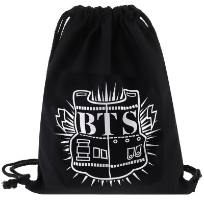 

Kpop BTS BANGTAN BOYS Canvas Travel Backpack Drawstring Shoulder Bags Hot