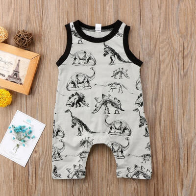

Newborn Baby Boys Girls Summer Dinosaur Romper Jumpsuit Bodysuit Outfits Clothes