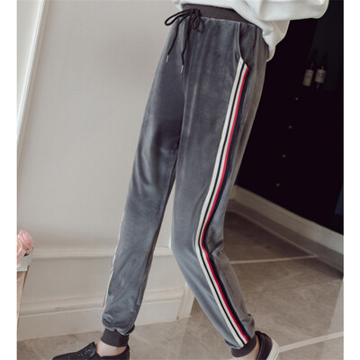 

2018 Thick golden fleece pants for women&fleece sports pants winter baggy harem pants show thin casual pants