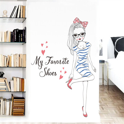 

〖Follure〗Cute DIY Lovely Girl Art Wall Stickers For Kids Rooms PVC Wall Decals Home Decor
