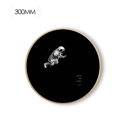 

Natural Art The Universe Series Round Solid Wood Frame Decorative Painting