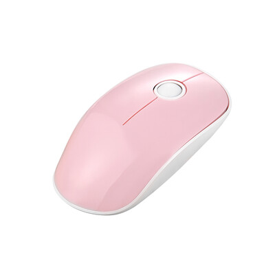 

FD V8 24G Wireless Mute Mouse Plug & Play Slim Mice Optical Tracking Power Saving Smooth Scroll Wheel for Laptop PC Pink