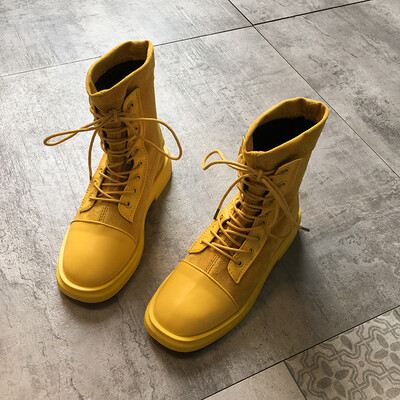 

Handsome Motorcycle Martin Boots British Wind New Autumn College Wind Suede Personality Hundred-hitch Motorcycle Shoes
