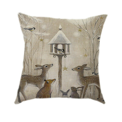 

〖Follure〗Christmas Pillow Case Santa Cotton Linen Sofa Car Throw Cushion Cover Home Decor