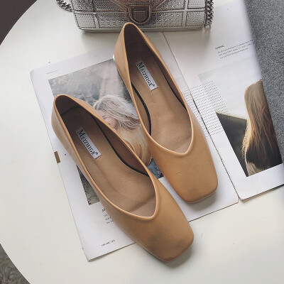 

Bean Bean Shoes Female Spring Korean Version Flat Bottom Top Hundred Sets of Student Lazy Social Grandma Single Shoes