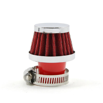 

New Universal Car Round Tapered Air Filters 25MM Clamp-On Auto Cold Air Intake Mini Filters Red