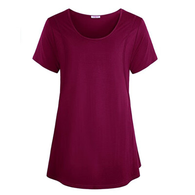 

Women Pregnant T-shirt Short-sleeved Layered Breastfeeding Tops Tees T-shirt
