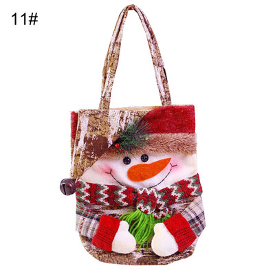 

Christmas Santa Deer Snowman Pattern Apple Candy Gift Storage Bag Tree Decor