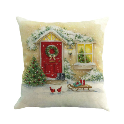 

Siaonvr Christmas Pillow Cover Pillowcases Decorative Sofa Cushion Cover 45x45cm