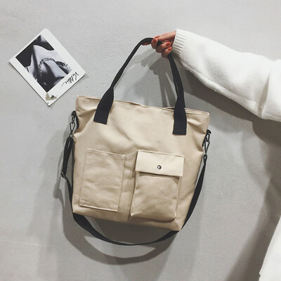 

Ins canvas female messenger bag college students hand bill of lading shoulder ancient feeling girl large canvas bag