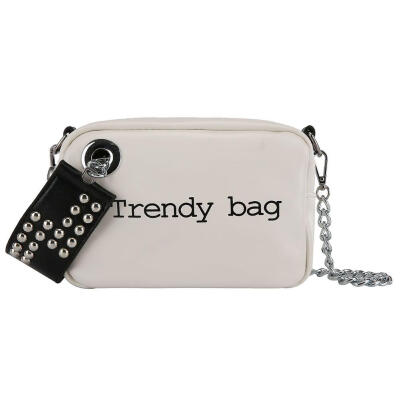 

Rivet Decor Letter Print Shoulder Handbags PU Leather Women Crossbody Bags