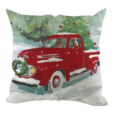 

Tailored Christmas Pillow Cover Pillowcases Decorative Sofa Cushion Cover Home Decoration