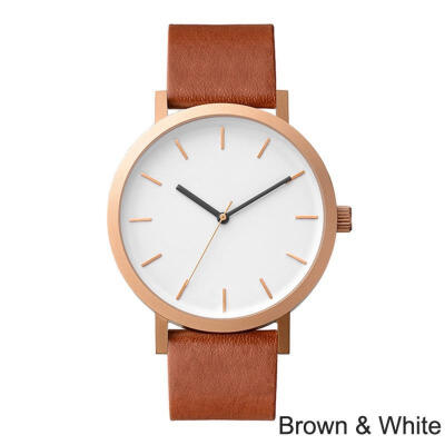 

Fashion Women Minimalist Watch Leather Band Stainless Steel Analog Quarzt Wristwatch Woman Lady Female Watches Reloj Mujer