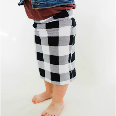 

Toddler Kids Baby Girls Summer Floral Plaid Printed Pencil Hip Skirt Clothes