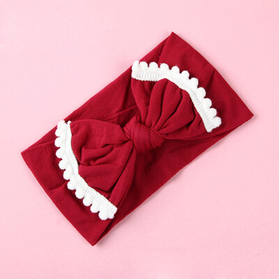

〖Follure〗Wide Nylon Bow Ribbon with Pompom Knot Bow Nylon Head One Size Plus
