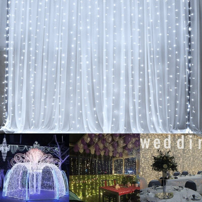 

Christmas Curtain Lights98ft x197ft 600LED Window Curtain String Fairy Light Wedding Christmas Party Decor