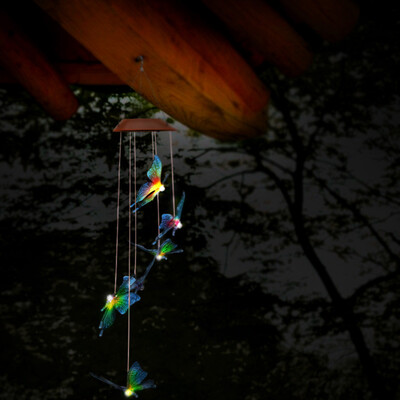 

〖Follure〗Solar lights Wind Chime Wind chimes ledsolar wind chime Outdoor decoryard