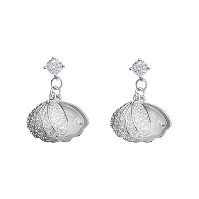 

Fashion Women Faux Pearl Shell Pendant Stud Eardrop Earrings Banquet Jewelry