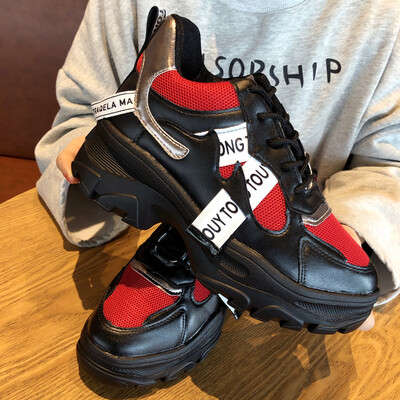 

Torre shoes female Korean version of ulzzang winter plus velvet Harajuku Joker muffin thick bottom ins Super Fire sneakers