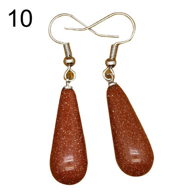 

Vintage Water Drop Shape Stone Dangle Women Hook Earrings Party Jewelry Gift