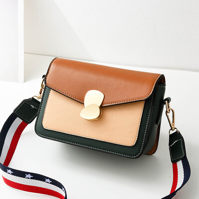

Ladies bag 2019 spring&summer new womens bag PU leather small square bag Korean fashion single shoulder Messenger bag