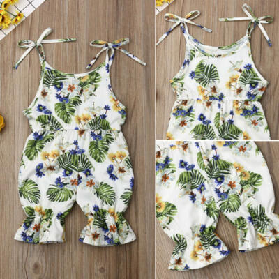 

Newborn Baby Girls Floral One-Pieces Romper Bodysuit Jumpsuit Outfits Sunsuit