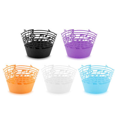

50Pcs Cupcake Papper Wrapper Musical Notes Hollow Out Wedding Birthday Party DecorationCupcake Paper Wrapper