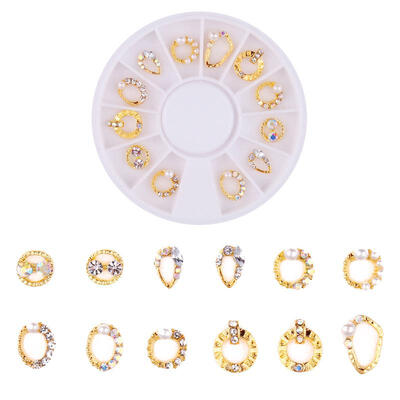 

1 Bag Nail Art Glitter Stickers Alloy Diamond Hollow Out Nail Decoration