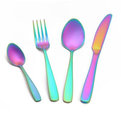 

4pcs Portable Travel Tableware Set Stainless Steel Spoon Fork Knife Cutlery