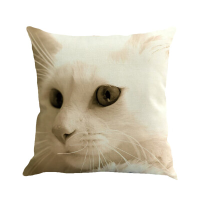 

〖Follure〗Cat Square Pillowcase Home Decoration Car Sofa Bedroom Cushion Cover