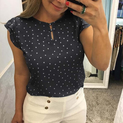 

Starmoon Women Casual Floral Print Blouse Short Sleeve Loose Top Shirt Tee