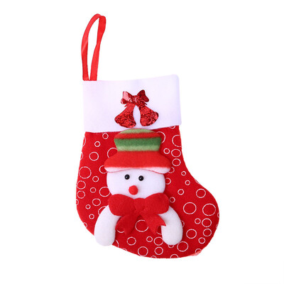 

〖Follure〗Christmas Eve Candy Gifts Bags Burlap Snowflake Socks Xmas Tree Stocking Pendant