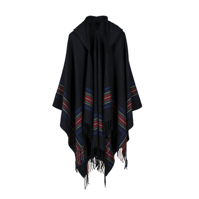

Gobestart Women Winter Knitted Cashmere Poncho Capes Shawl Cardigans Sweater Coat