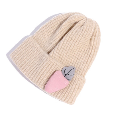 

Korean version of autumn&winter tide childrens knitted hat cute cartoon baby hat male girl ear protection warm hair hat