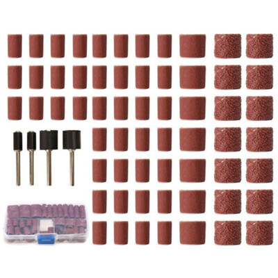 

100Pcs Sanding Bands Band Drum Sleeve 60 120 320 Grit W 4 Pcs Mandrels Durable