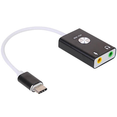 

USB-C Type-C External Virtual HIFI 3D 91CH Sound Card Adapter for Macbook