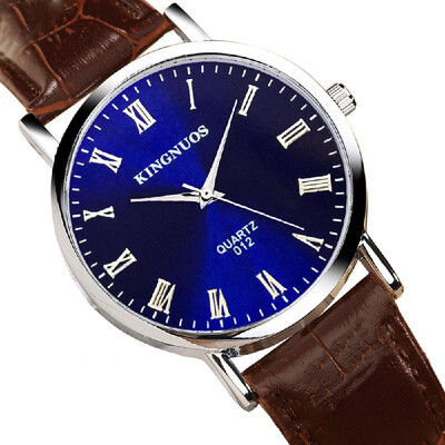 

Korea Neutral Roman Digital Trend Fashion Belt Mens Watch Student Ultra-thin Quartz Watch Waterproof Watch Blue black belt