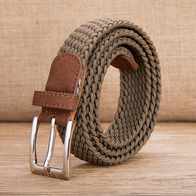 

New Elastic Force Unisex belt Solid Color Canvas Pin Buckle Men belt Casual elasticity student Men&Women Wild belt