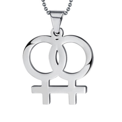 

Fashion Stainless Steel Pendant Necklace Gay Jewelry Gay Pendant Titanium Pendants Lala Necklace Lesbian Necklace