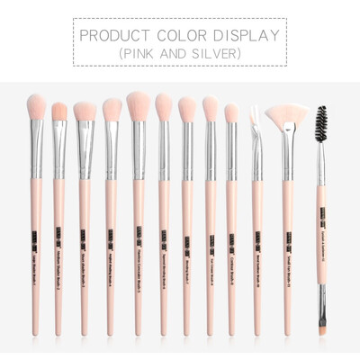 

12Pcs Makeup Brushes Set Eyeshadow Foundation Primer Powder Eyeliner Eyelash Lips Make Up Brush Cosmetic Beauty Tool Kit