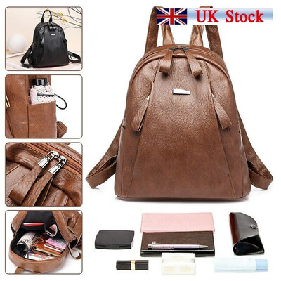 

Women Leather Shoulder Backpack