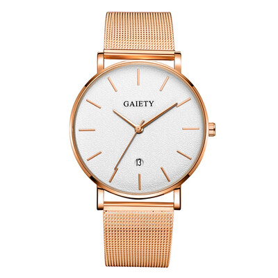 

Gobestart Business Fashion Simple Simple Casual Calendar Net With Strap Mens Watch