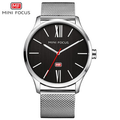 

MINI FOCUS MF0018G Casual Mens 39mm Waterproof Quartz Watch With Stainless Steel Watchband