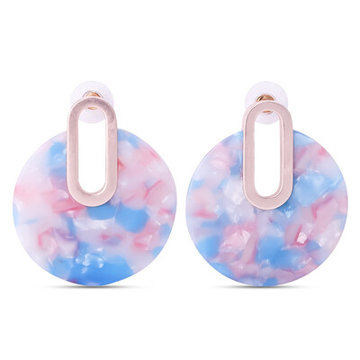 

Acrylic Earrings For Women Girls Statement Drop Dangle Earrings Bohemian Hoop Earring Mottled Resin Stud Earrings Fashion Jewelry
